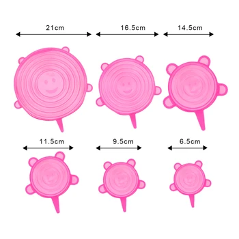 6pcs Reusable Silicone Food Cover Stretch Lids Universal Food Wrap Cover Fresh Keeping Silicone Caps Stretchable
6pcs Reusable Silicone Food Cover Stretch Lids Universal Food Wrap Cover Fresh Keeping Silicone Caps Stretchable