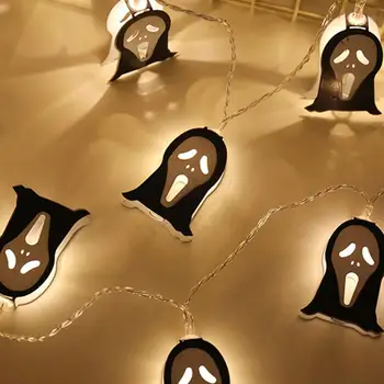 Creative Lantern Halloween Decoration Light String Iron Grimace Battery Light Funny Skull String Light LED Specter String Lights
Creative Lantern Halloween Decoration Light String Iron Grimace Battery Light Funny Skull String Light LED Specter String Lights