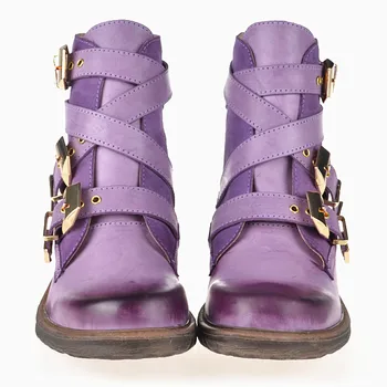 Women Fashion British Purple Short Ankle Boots Genuine Leather Blue Winter Gladiator Boot Shoes Botas Mujer 35-43
Women Fashion British Purple Short Ankle Boots Genuine Leather Blue Winter Gladiator Boot Shoes Botas Mujer 35-43