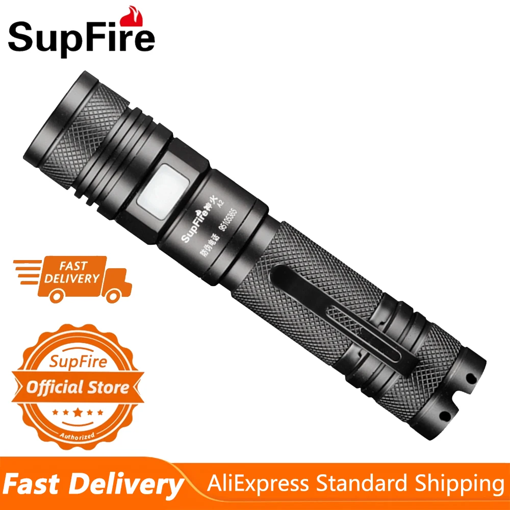Supfire A2 Easy Carry 15W Power Tactical LED Flashlight Adjustable Focus Bicycle Searchlight Rechargeable Strong Light Torch
Supfire A2 Easy Carry 15W Power Tactical LED Flashlight Adjustable Focus Bicycle Searchlight Rechargeable Strong Light Torch