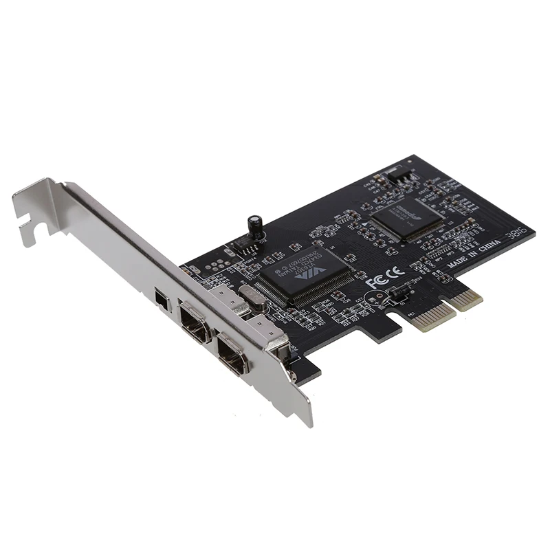 

PCI Express x1 PCI-E FireWire 1394a IEEE1394 Controller Card 3 Port For Desktop