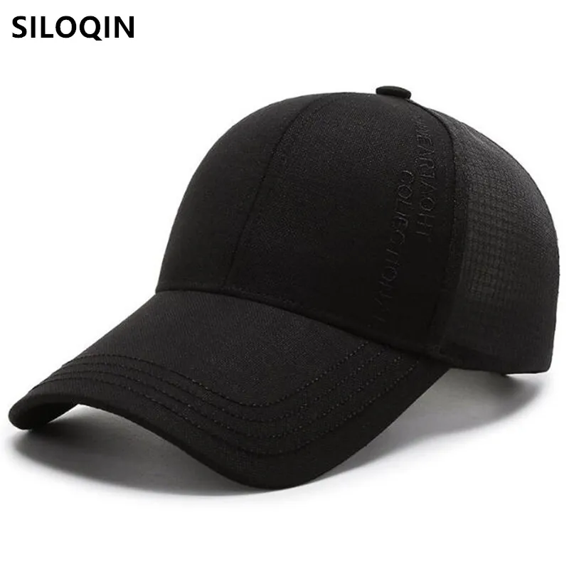 SILOQIN Snapback Cap New Summer Breathable Baseball Caps Men's Mesh Cap Adjustable Size Black Cap All-match Casual Sports Cap
SILOQIN Snapback Cap New Summer Breathable Baseball Caps Men's Mesh Cap Adjustable Size Black Cap All-match Casual Sports Cap