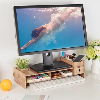 Desk-Holder Shelf Laptop-Stand Wood Desktop Monitor Stand Computer Screen Riser Shelf Plinth Strong Laptop Stand Desk Holder
Desk-Holder Shelf Laptop-Stand Wood Desktop Monitor Stand Computer Screen Riser Shelf Plinth Strong Laptop Stand Desk Holder