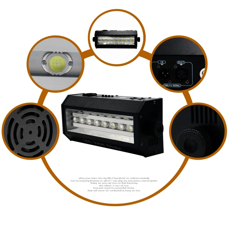 2017 New Brightness DMX Sound control 8 LED Strobe Lamp Stage light Party Disco DJ Bar Light Show Projector Stage Lighting
2017 New Brightness DMX Sound control 8 LED Strobe Lamp Stage light Party Disco DJ Bar Light Show Projector Stage Lighting