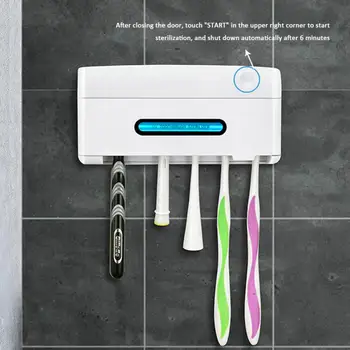 UV Ultraviolet Toothbrush Sterilizer Holder Automatic Toothpaste USB Charging Squeezer Dispenser Home Bathroom Toothbrush Set
UV Ultraviolet Toothbrush Sterilizer Holder Automatic Toothpaste USB Charging Squeezer Dispenser Home Bathroom Toothbrush Set