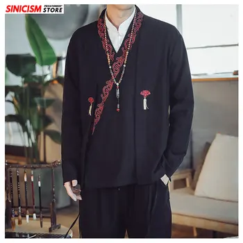 Sinicism Store Men Embroidery Two-piece Set Jackets Mens Long Chinese Style Coats Male 2020 Autumn New Vintage Loose Jacket 5XL
Sinicism Store Men Embroidery Two-piece Set Jackets Mens Long Chinese Style Coats Male 2020 Autumn New Vintage Loose Jacket 5XL
