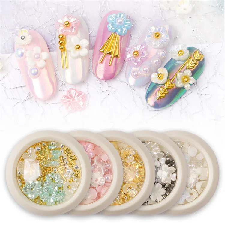 Nail Art Deco Nail Shell Flower Mixed Decoration Explosion Five-petal Flower Steel Ball Rivet Rhinestone Nail Jewelry 
Nail Art Deco Nail Shell Flower Mixed Decoration Explosion Five-petal Flower Steel Ball Rivet Rhinestone Nail Jewelry