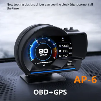 Universal AP-6 HUD Display Auto Head-Up Display OBD+GPS Dual System Turbo Pressure Value Display RPM Alarm On-board Computers
Universal AP-6 HUD Display Auto Head-Up Display OBD+GPS Dual System Turbo Pressure Value Display RPM Alarm On-board Computers