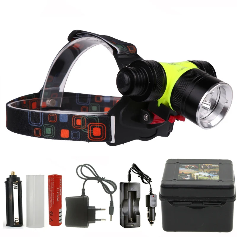 

Litwod Z40D802 Diving LED headlamp CREE XM-L T6 18650 battery head lamp underwater headlight white & Warm color Light