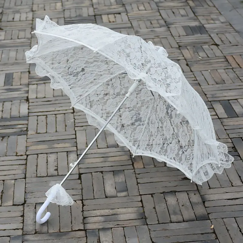 White Lace Wedding Bridal Umbrella Ladies Costume Fancy Dress Accessories Shooting Parasol Props Wedding Decoration
White Lace Wedding Bridal Umbrella Ladies Costume Fancy Dress Accessories Shooting Parasol Props Wedding Decoration