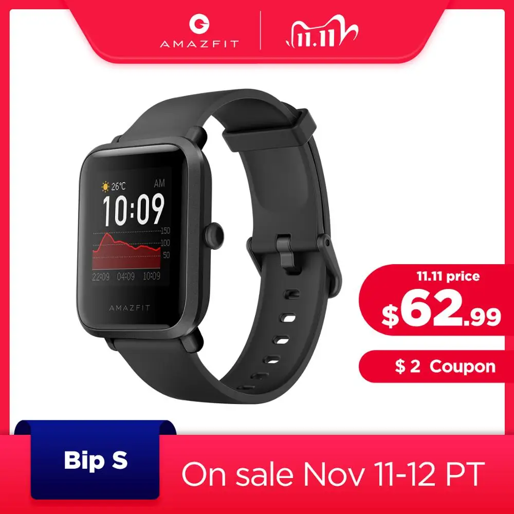 In Stock 2020 Global Amazfit Bip S Smartwatch 5ATM waterproof built in GPS GLONASS Bluetooth Smart Watch for Android iOS Phone
In Stock 2020 Global Amazfit Bip S Smartwatch 5ATM waterproof built in GPS GLONASS Bluetooth Smart Watch for Android iOS Phone