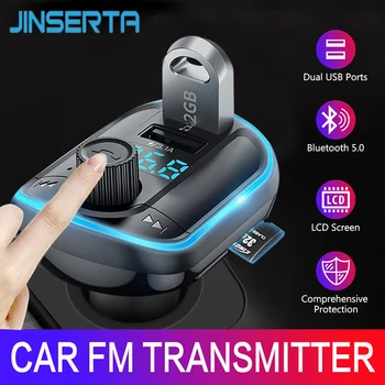 JINSERTA 2020 Handsfree Bluetooth 5.0 FM Transmitter Modulator Car Charger 3.1A Dual USB Adapter MP3 Player Wireless Receiver
JINSERTA 2020 Handsfree Bluetooth 5.0 FM Transmitter Modulator Car Charger 3.1A Dual USB Adapter MP3 Player Wireless Receiver