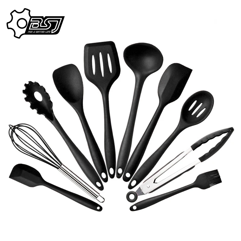 10 Pcs Heat Resistant Silicone Cookware Set Nonstick Cooking Tools Kitchen Baking Tool Kit Utensils Accessories | Дом и сад