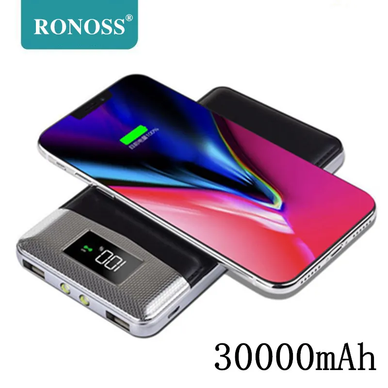 TOP 30000mAh QI Wireless Charger Power Bank For iPhone Samsung Powerbank Dual USB Charger Wireless External Battery Pack Bank
TOP 30000mAh QI Wireless Charger Power Bank For iPhone Samsung Powerbank Dual USB Charger Wireless External Battery Pack Bank