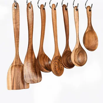 7 Piece Cooking Utensils Set Teak Wooden Non Stick Cookware Tools Spatula Shovel Soup Spoon Kitchen Cooking Tool Sets 
7 Piece Cooking Utensils Set Teak Wooden Non Stick Cookware Tools Spatula Shovel Soup Spoon Kitchen Cooking Tool Sets