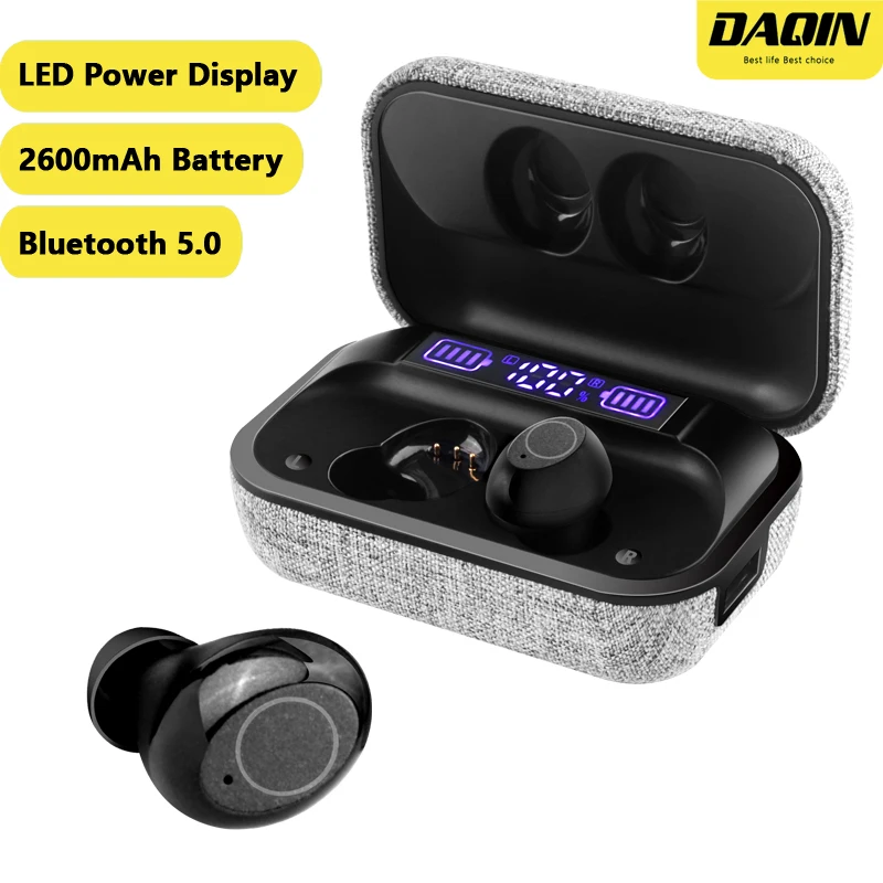DAQIN True Wireless Earbuds Bluetooth 5.0 Earphone with Microphone Sports IPX5 WaterProof Headset 2600mAh Charging Box 4H talk
DAQIN True Wireless Earbuds Bluetooth 5.0 Earphone with Microphone Sports IPX5 WaterProof Headset 2600mAh Charging Box 4H talk