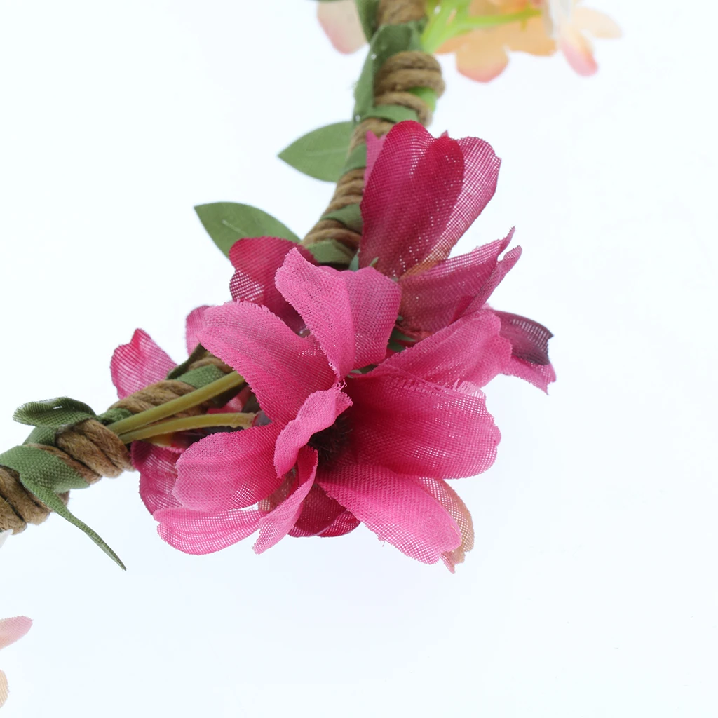 3 Colors Women Flower Headband Wreath Crown Floral Wedding Garland Festivals Photography 3 Colors Women Flower Headband Wreath Crown Floral Wedding Garland Festivals Photography