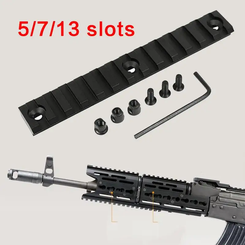 

Magorui Tactical Keymod Picatinny Weaver Rail Handguard Section Aluminum 5 7 13 Slots