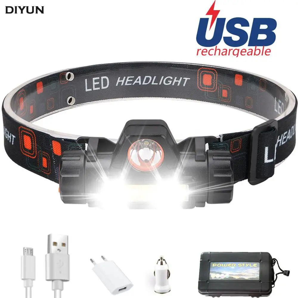 USB port frontal headlamp flashlight Head Light lamp Rechargeable 2modes COB +XPE powerful with battery Lamp Torches running
USB port frontal headlamp flashlight Head Light lamp Rechargeable 2modes COB +XPE powerful with battery Lamp Torches running