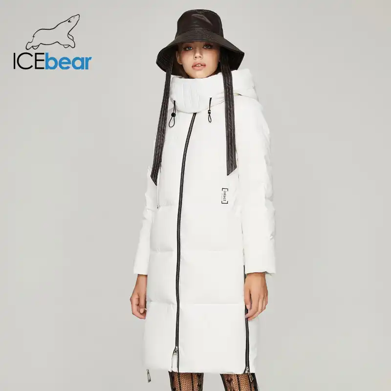 ICEbear 2021 пуховик женская зимняя длинная толстая новая теплая куртка с капюшоном