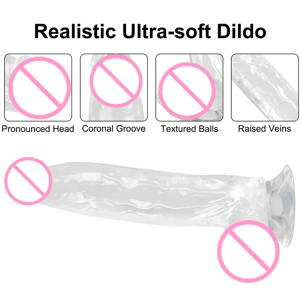 Прозрачный Силиконовый Фаллоимитатор