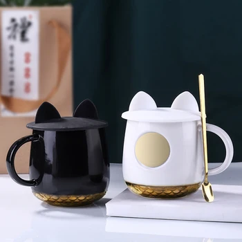 Creative Cute Coffee Mug Simple Ceramic Spoon with Lid High Quality Milk Espresso Mug Tazas Originales Kitchen Drinkware DB60MK
Creative Cute Coffee Mug Simple Ceramic Spoon with Lid High Quality Milk Espresso Mug Tazas Originales Kitchen Drinkware DB60MK