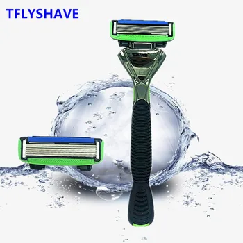 TFLYSHAVE 1 Holder 2pcs Blades Men 6 Layer Shaver Razor Blade for Men Replaceable Blade For Personal Care Mingshi High Quality
TFLYSHAVE 1 Holder 2pcs Blades Men 6 Layer Shaver Razor Blade for Men Replaceable Blade For Personal Care Mingshi High Quality