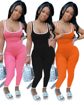 2020 Summer Women's Jumpsuit European and American Simple Style Model Casual Fashion Solid-color Printed
2020 Summer Women's Jumpsuit European and American Simple Style Model Casual Fashion Solid-color Printed