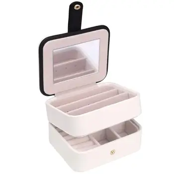 Portable Jewelry Storage Box Double Layer Earring Necklace Organizer Jewelry Display Travel Case For Women Multifunction Storag
Portable Jewelry Storage Box Double Layer Earring Necklace Organizer Jewelry Display Travel Case For Women Multifunction Storag