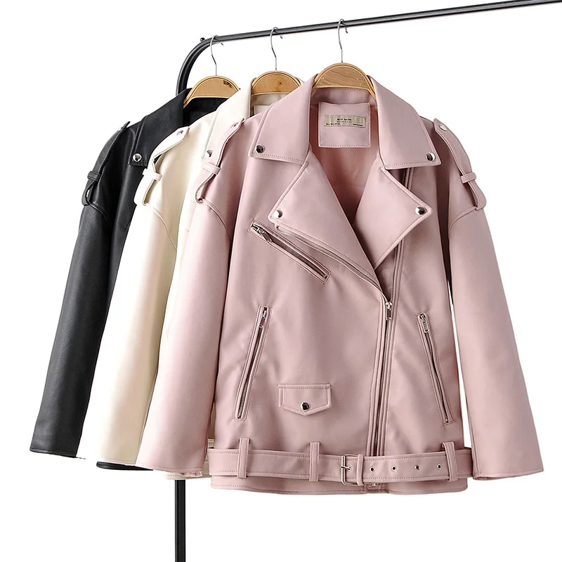 Women's Eco-Leather Oversized Biker Jacket Women's Eco-Leather Oversized Biker Jacket