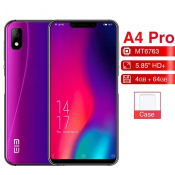 

Original Elephone A4 Pro cellphone MT6763 Octa Core 5.85" Android 8.1 Smartphone 4GB RAM 64GB ROM 16MP 4G LTE Mobile Phone