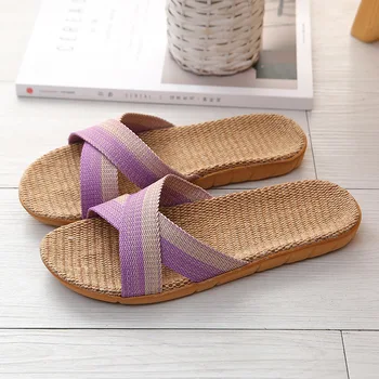 Unisex Flax Slippers Women Men Indoor Home Slippers Non-slip Soft Linen Slides Couple Floor Flip Flops Summer Outdoor Sandals
Unisex Flax Slippers Women Men Indoor Home Slippers Non-slip Soft Linen Slides Couple Floor Flip Flops Summer Outdoor Sandals