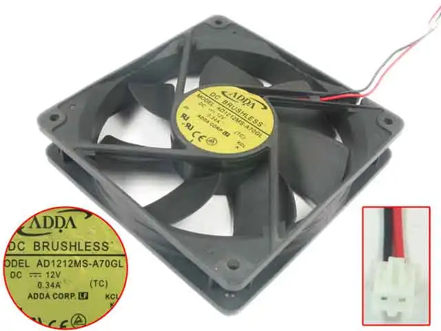 Охлаждающий вентилятор для сервера ADDA AD1212MS-A70GL, 12 В постоянного тока, 120 А, 120x25 мм, 2 провода
Охлаждающий вентилятор для сервера ADDA AD1212MS-A70GL, 12 В постоянного тока, 120 А, 120x25 мм, 2 провода