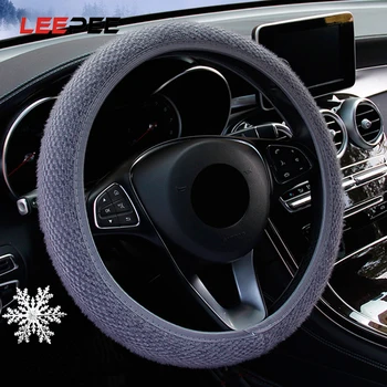 LEEPEE Universal Soft Warm Plush Elastic 37-38cm Steering-Covers Interior Accessories Car Steering Wheel Cover Car-styling
LEEPEE Universal Soft Warm Plush Elastic 37-38cm Steering-Covers Interior Accessories Car Steering Wheel Cover Car-styling