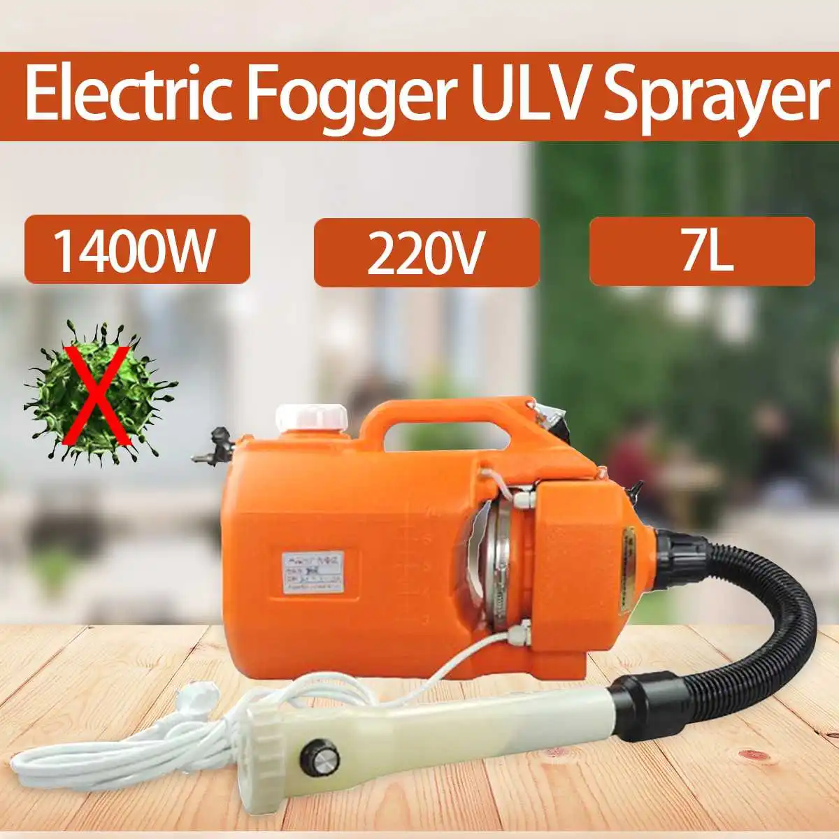 7L 1400W Portable Electric ULV Sprayer Machine Disinfection Machine for Hospitals Home Intelligent Ultra Capacity Spray Fogger
7L 1400W Portable Electric ULV Sprayer Machine Disinfection Machine for Hospitals Home Intelligent Ultra Capacity Spray Fogger