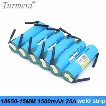 Turmera INR18650-15MM 1500mah 25A 3.6V Soldering Nickel for Screwdriver Shura Shurik Battery and Vacuum Cleaner Power Tool Use
Turmera INR18650-15MM 1500mah 25A 3.6V Soldering Nickel for Screwdriver Shura Shurik Battery and Vacuum Cleaner Power Tool Use