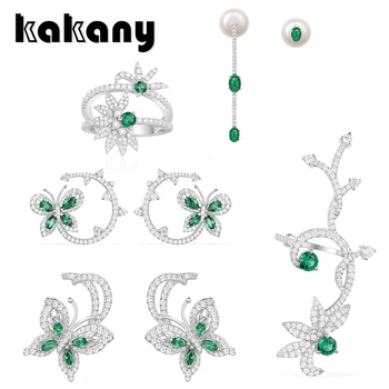 Kakany Original 1: 1 High-quality Sparkling Zircon Mint Butterfly Earrings Series Monaco Style Female Fashion Luxury Jewelry
Kakany Original 1: 1 High-quality Sparkling Zircon Mint Butterfly Earrings Series Monaco Style Female Fashion Luxury Jewelry