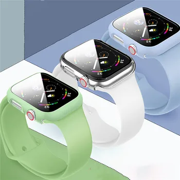 40mm/44mm Matte Full Screen PC Bumper Protective Shell Tempered Glass Film Cover for iWatch 4/5/6/SE Smartwatch Accessories
40mm/44mm Matte Full Screen PC Bumper Protective Shell Tempered Glass Film Cover for iWatch 4/5/6/SE Smartwatch Accessories