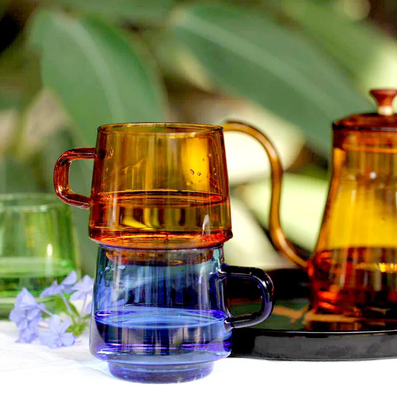 glass cups with handgrip Multi-Color whiskey glass juice cup Heat-Resistant coffee Mugs for Breakfast Milk Cup Glass Tea Drinks
glass cups with handgrip Multi-Color whiskey glass juice cup Heat-Resistant coffee Mugs for Breakfast Milk Cup Glass Tea Drinks