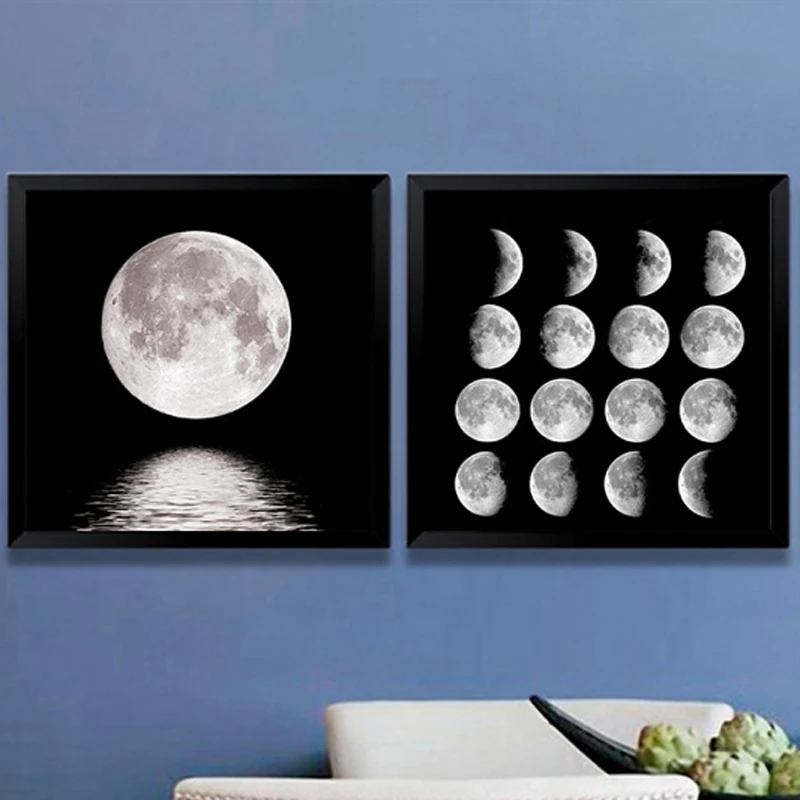 Moon Phase Canvas Posters and Prints Minimalist Black White Moon Phases Prints Decoration for Living Room Modern Home Decor 2-16
Moon Phase Canvas Posters and Prints Minimalist Black White Moon Phases Prints Decoration for Living Room Modern Home Decor 2-16