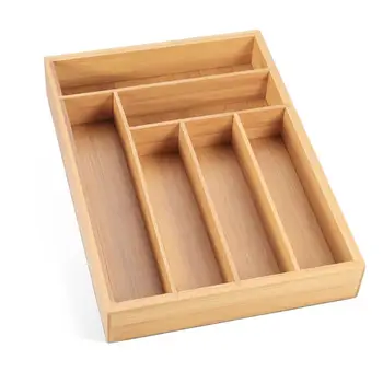 Storage Tray Bamboo Cutlery Tray with 6 Compartment, 13.8 x 9.8 x 2 in rolling Cutlery Tray
Storage Tray Bamboo Cutlery Tray with 6 Compartment, 13.8 x 9.8 x 2 in rolling Cutlery Tray
