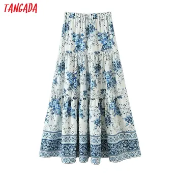 Tangada women floral pleated long skirt faldas mujer vintage strety waist ladies chic beach skirts SL170
Tangada women floral pleated long skirt faldas mujer vintage strety waist ladies chic beach skirts SL170