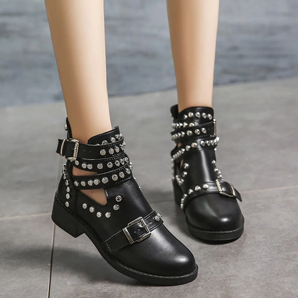 Fashion Women's Boots Hot Sale Rivet Belt Buckle Ankle Boot Spring Autumn Female Student Casual Quality Pu Leather Boot
Fashion Women's Boots Hot Sale Rivet Belt Buckle Ankle Boot Spring Autumn Female Student Casual Quality Pu Leather Boot