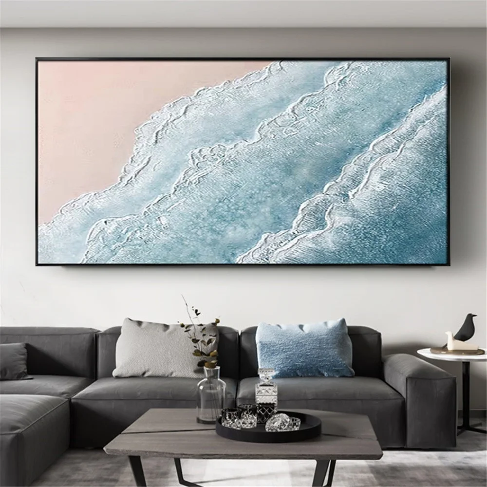Abstract Beach And Waves Picture Modern Hand-painted Oil Paintings Gravel Texture Canvas Painting Fashionable Living Room Decor
Abstract Beach And Waves Picture Modern Hand-painted Oil Paintings Gravel Texture Canvas Painting Fashionable Living Room Decor
