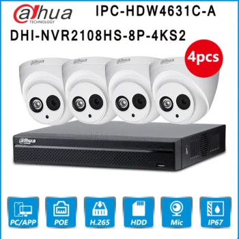 Dahua Kits 4MP 8+4 Security Camera System 4K IP Camera IPC-HDW4433C-A & 8CH POE NVR2108HS-8P-4KS2 Surveillance P2P System
Dahua Kits 4MP 8+4 Security Camera System 4K IP Camera IPC-HDW4433C-A & 8CH POE NVR2108HS-8P-4KS2 Surveillance P2P System