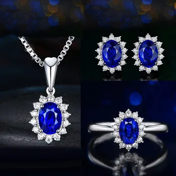 Bridal Fashion Jewelry Sets For Women Blue Full Flower Pendant Necklace Earring ring jewelry Set
Bridal Fashion Jewelry Sets For Women Blue Full Flower Pendant Necklace Earring ring jewelry Set