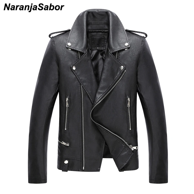 NaranjaSabor Leather Jacket Mens 2019 Autumn Winter PU Motorcycle Jackets Fashion Casual Slim Fit Coats Male Brand Clothing N577
NaranjaSabor Leather Jacket Mens 2019 Autumn Winter PU Motorcycle Jackets Fashion Casual Slim Fit Coats Male Brand Clothing N577