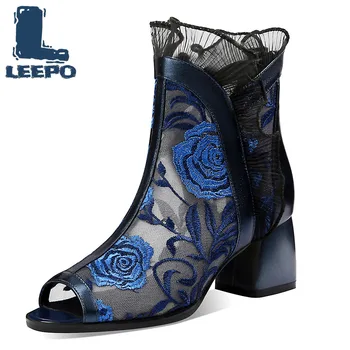 Summer Boots for Women Luxury Cow Leather Peep Toe High Heels Net Perforated Woman Ankle Boots Sexy Hollow Mesh Booties Shoes
Summer Boots for Women Luxury Cow Leather Peep Toe High Heels Net Perforated Woman Ankle Boots Sexy Hollow Mesh Booties Shoes