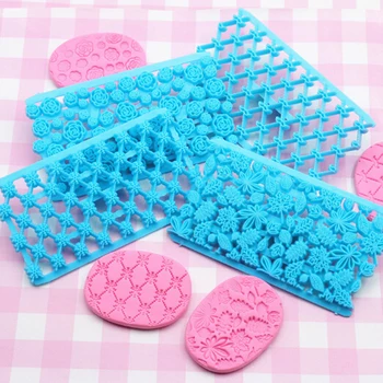 Fondant Cake Embosser Mold Biscuit Molds Icing Embossing Decorating Cutter Cake Tools Flower Cookie Cutters