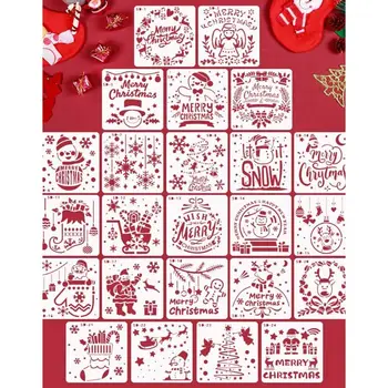 24pcs/set DIY Christmas Drawing Stencil Templates Embossing Paper Card Painting R9CB
24pcs/set DIY Christmas Drawing Stencil Templates Embossing Paper Card Painting R9CB